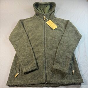 Fjallraven Kaitum Fleece W Jacket Deep Forest Green Hooded Wool Blend